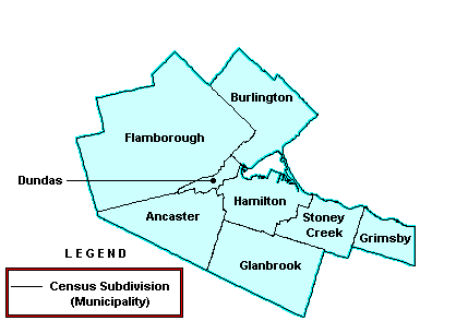 Map: EI Economic Region of Hamilton (See full description below image)
