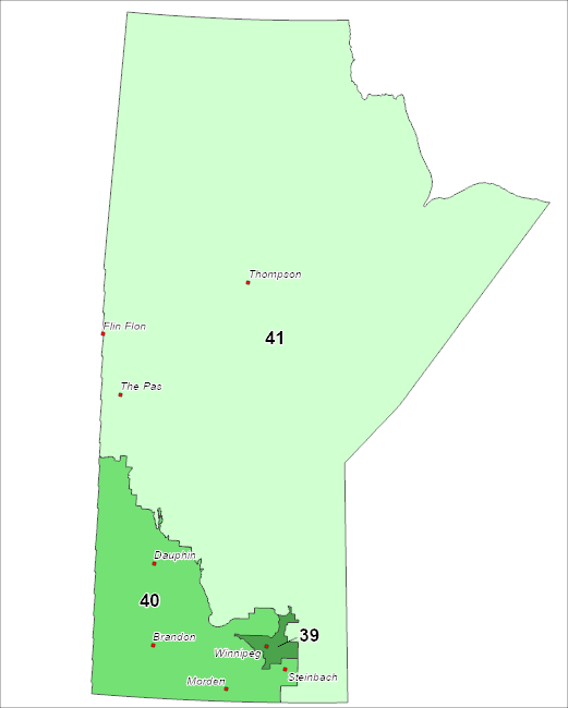 maps of manitoba canada. Map: Manitoba's EI Economic