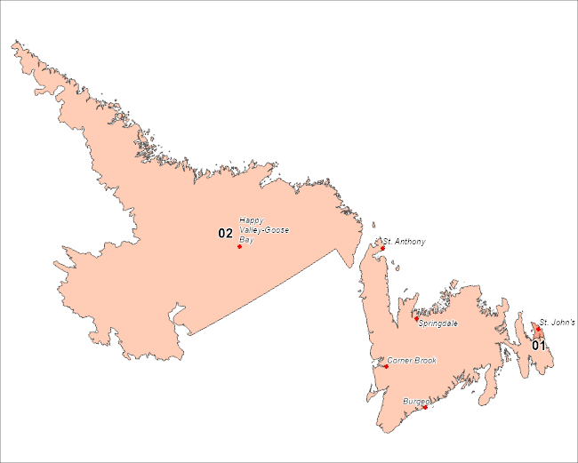 Employment Insurance Economic Regions of Newfoundland and Labrador ...