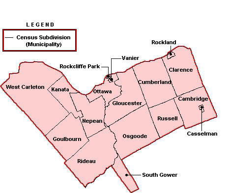 Greater Ottawa Area Map Ei Economic Region Of Ottawa - Canada.ca